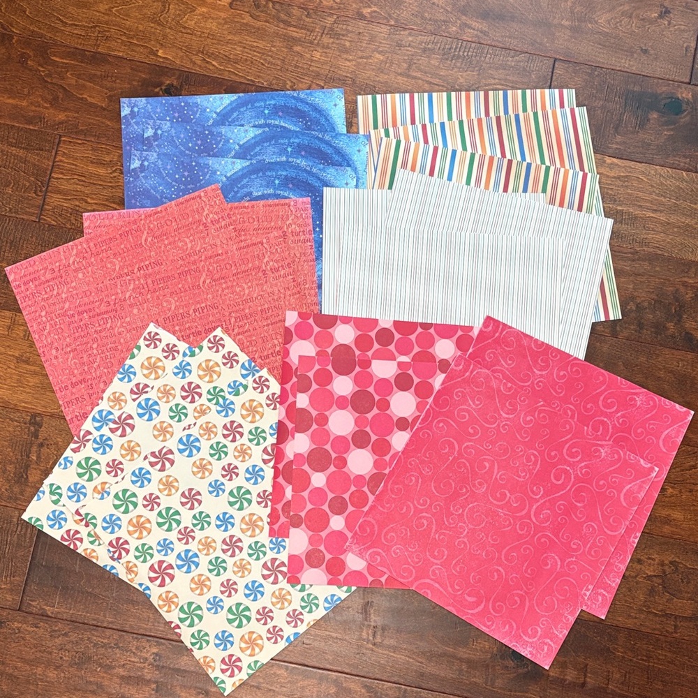 37 sheets 12x12 scrapbook paper